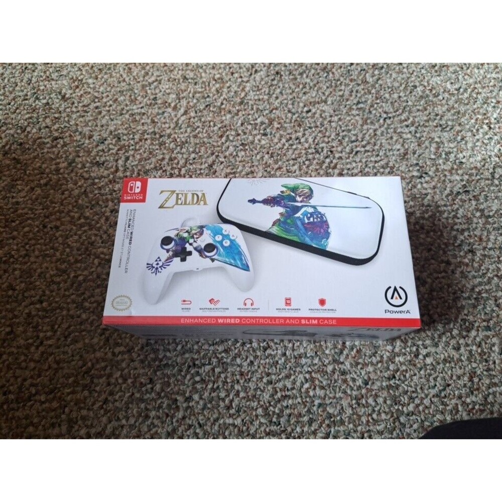 PowerA Legend of Zelda Enhanced Wired Controller & Slim Case Nintendo Switch